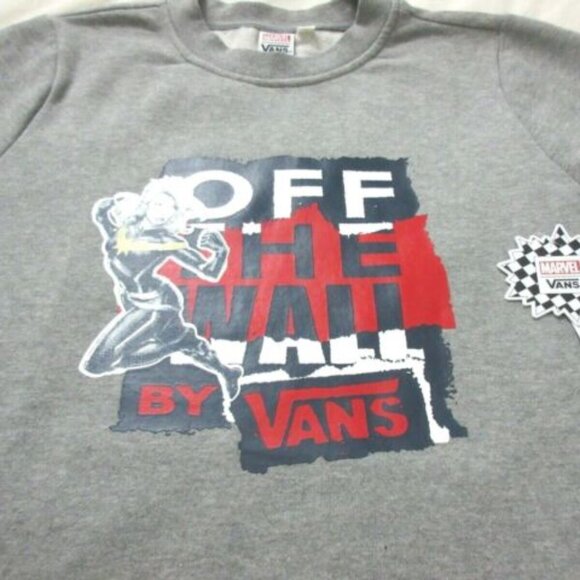 COPY - Vans x Marvel Women's Captain Marvel Pullover Crew-neck Logo Sweatshirt … - Picture 2 of 5